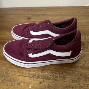Vans Womens 7.5  Wine Deep Burgundy Old Skool Low Top